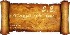Sövegjártó Emma névjegykártya